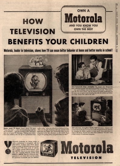 Image result for advert about television 1950
